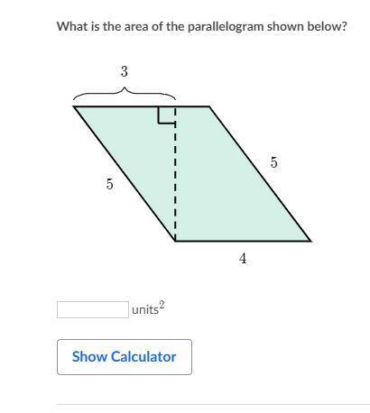 What is the area of the parallelogram shown below?