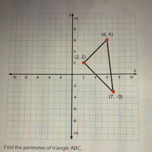 Find the perimeter of triangle ABC

Answers: 
A. 9 Square root of 84
B. 9 sq. Root of 2 + sq. Root