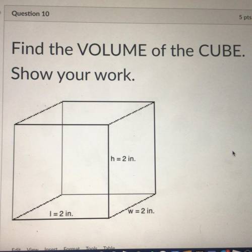 What’s the volume of this cube?