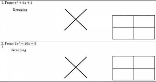 Show your work with x box method