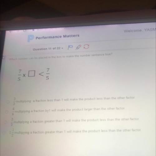 Which number can be placed in the box to make the number sentence true

7
7
Х
5
Л
5
multiplying a