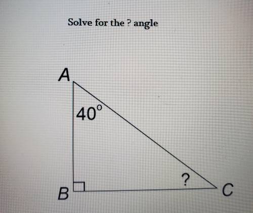 Solve for the following triangle