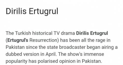 About [Ottoman Empire] This is Turkish popular drama in Pakistan called  Dirilis Ertugrul ​