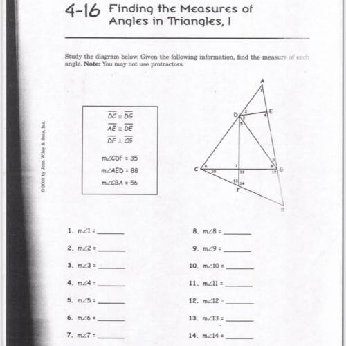 Finding the measures of angles in triangles 1