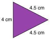 What is the perimeter of the isosceles triangle?
13.5 cm
13 cm
14 cm
4 cm