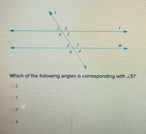 Which of the following angles is corresponding with <52 7 84​