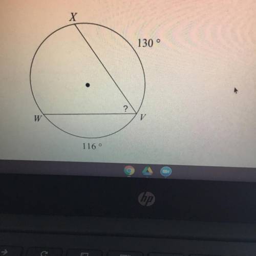 Find the measure of the arc or angle indicated.