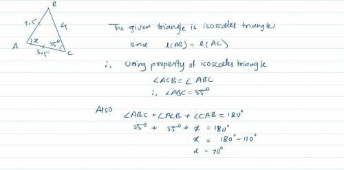 Find the value of xxx in the triangle shown below