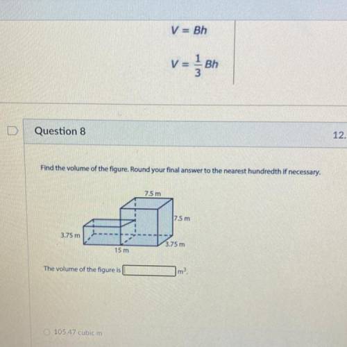 Find the volume of the figure. Round your final answer to the nearest hundredth if necessary.