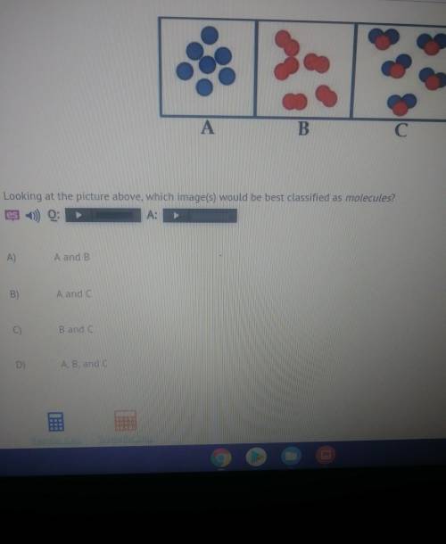 Help Me ASAP! Looking at the picture above which images would be best classified as molecules?​