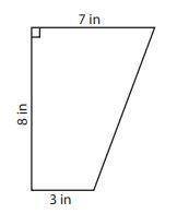 Find the area of the following trapezoid.