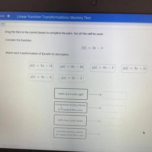 Match each transformation of f(x) with its description.