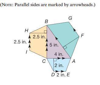 I need to find the area of darker blue shape.