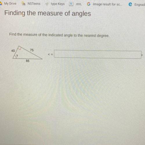 Find the measure of the indicated angle to the nearest degree