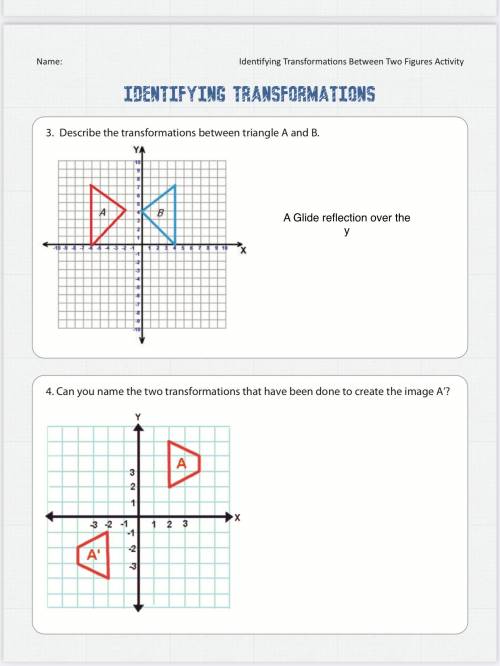 What transformations would map triangle RST to triangle MNO?

 (Your description should include th