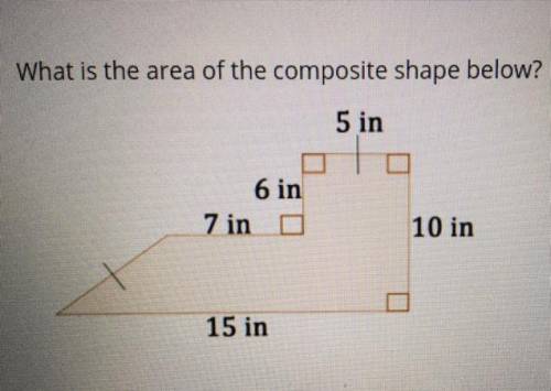 Help.Find the area of the composite shape