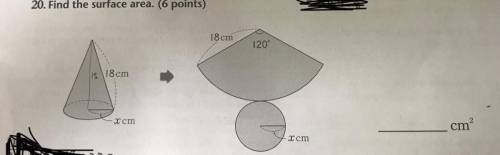 Hey, can you guys help me out with this question? I need the workings too.( find the surface area )