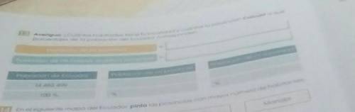 Averigua: Cuantos habitantes tiene tu localidad y cuantos tu provincia Calcula A qué porcentaje de