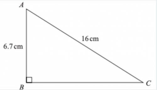 ABC is a right-angled triangle.

Calculate the length of BC.
Give your answer correct to 1 decimal