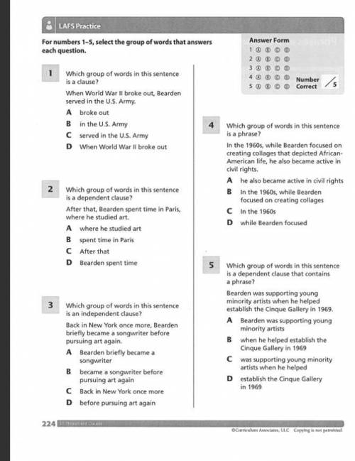 PLEASE HELP!! Lesson 1 Phrases and clauses! Am freaking out!