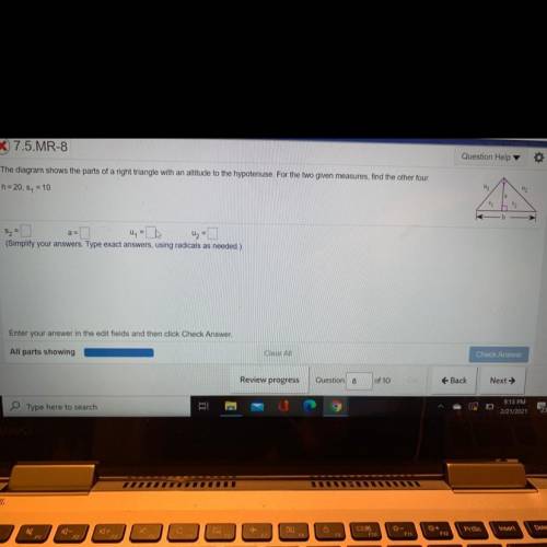 Du 22

X 7.5 MR-8
The diagram shows the parts of a right trange with an attitude to the hypotenuse