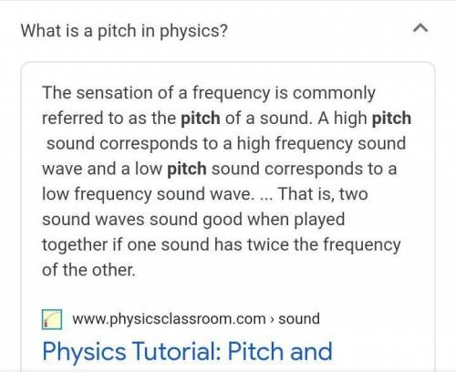 What is pitch ?Pick out the high pitch sound from the following pairs

a) Male voice and female voi