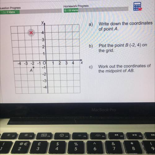 Work out the coordinates of the midpoint of AB