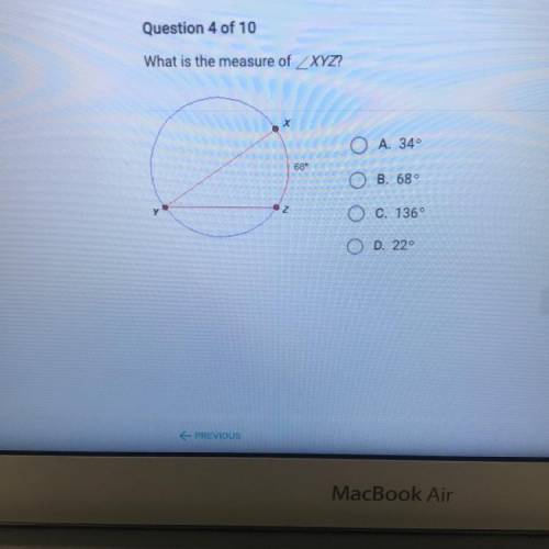 What is the measure of XYZ?