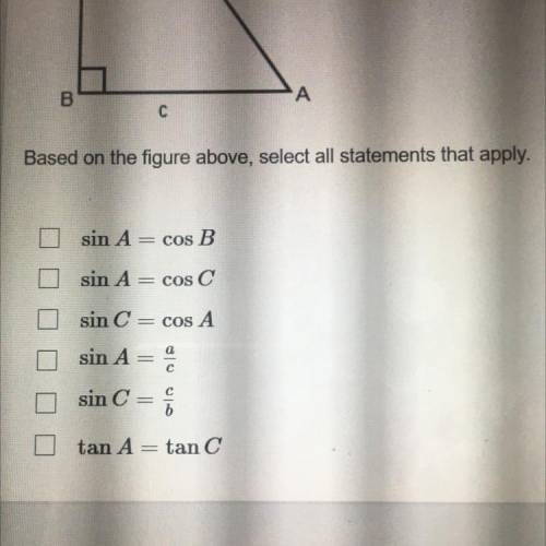 Based on the figure above, select all statements that apply