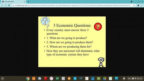 Using the information provided what are the 3 economic questions?

plz do not steal my points beca