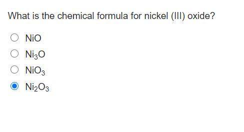 What is the chemical formula for nickel (III) oxide, I know the answer but can someone explain how