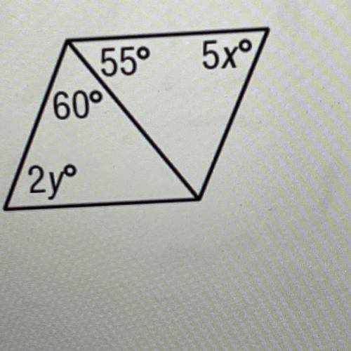 Find x and y in each parallelogram pleaseee