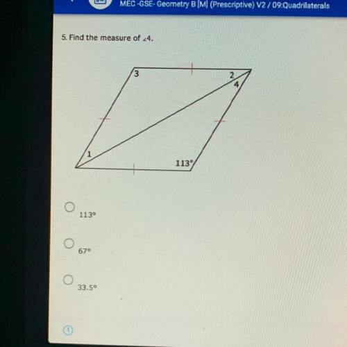 Find the measure of <4.