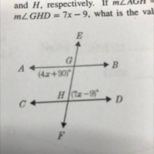 13. In the accompanying diagram, parallel lines AD

and D are intersected by transversal Et at o
a