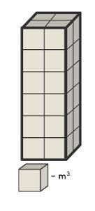 What is the volume of the prism?
A. 14 m3
B. 24 m3
C. 30 m3
D. 44 m3