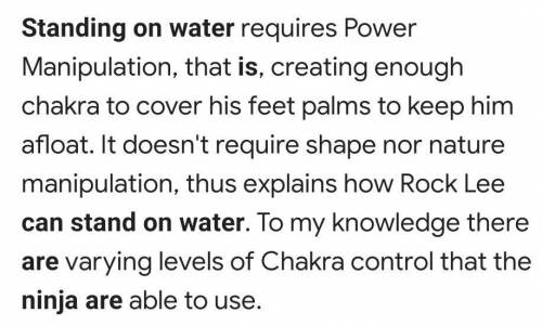 Why do you think that this ninja can stand on water?