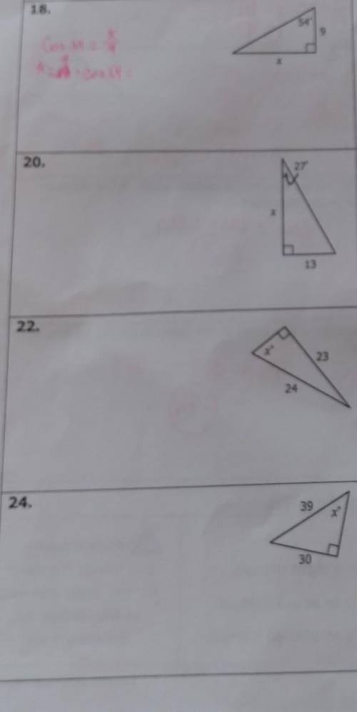 Solve for X. Round your answer to the nearest tenth. ​