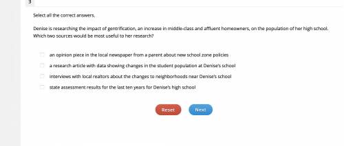 Denise is researching the impact of gentrification, an increase in middle-class and affluent homeow