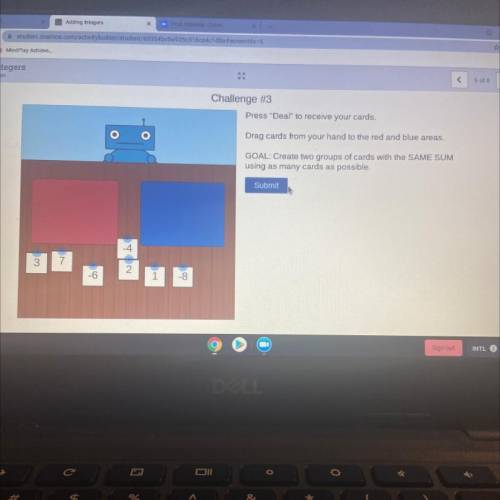 Which numbers go in the red and blue box to make the same sum(ADDING INTEGERS)!!