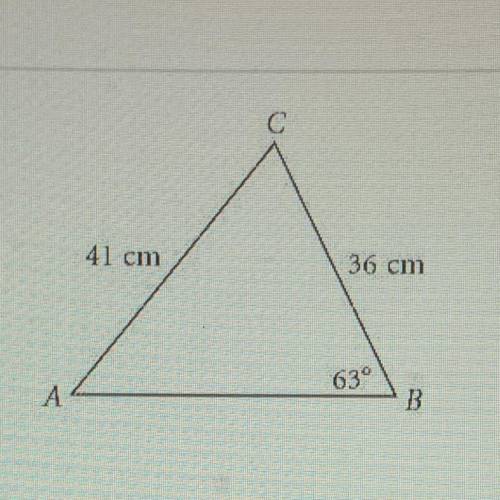 Find the measure of angle C to the nearest degree. Hint: use the law of sines to find the measure o