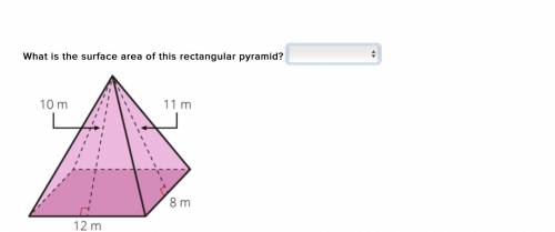 What is the surface area of this rectangular pyramid?