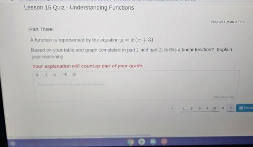 Plese Help Me Now! A function is represented by the equation y = x (x+3).

Based on your table and