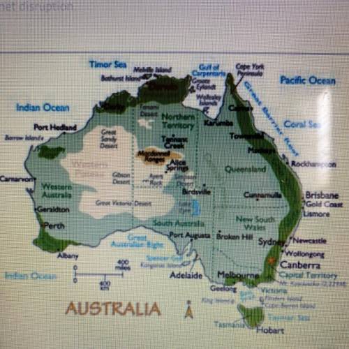 Please Help ASAP !!

Using this map, which Australian city would like have the highest standard of