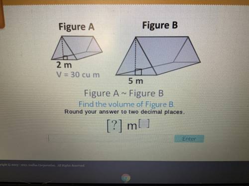 Please find the volume of Shape b which is the same shape as shape a but not the same size shape a