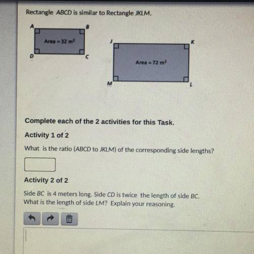 Side BC is 4 meters long. Side CD is twice the length of the side BC. What is the length of side LM