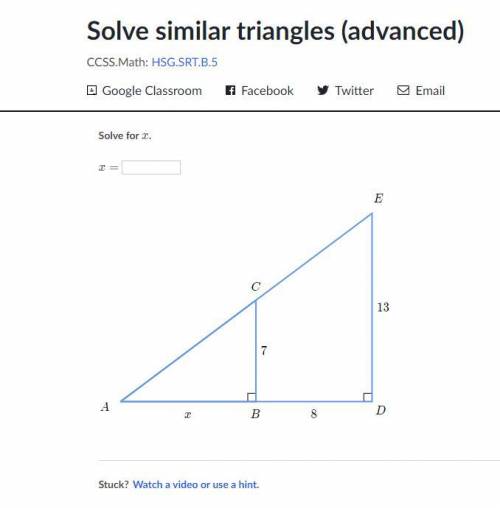 I need help to find x