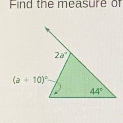 Find the measure of the exterior angle.