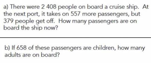 There were 2408 people on a board a cruise ship at the next port, it’s takes on 557 more passengers