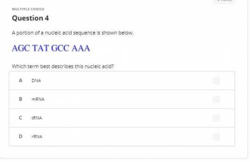 Multiple choice biology