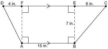 What is the area of this trapezoid?

175 in²
140 in²
129 in²
85 in²